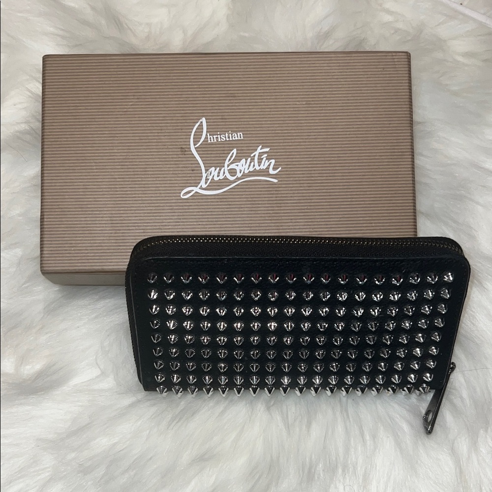 Black & Silver Spiked Wallet w/Box!